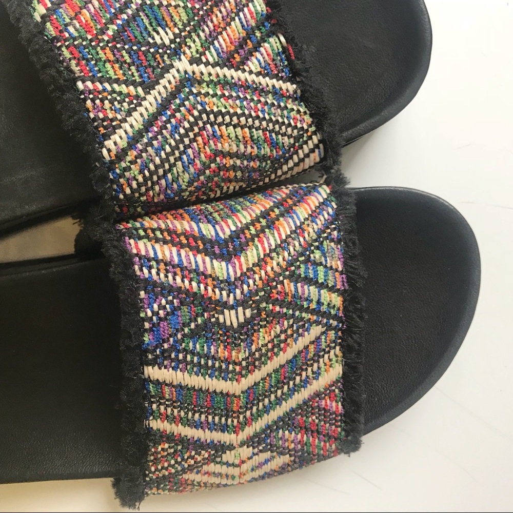FRYE Lily Fray Slide Sandal Southwestern NWOT 7 - Picture 4 of 8